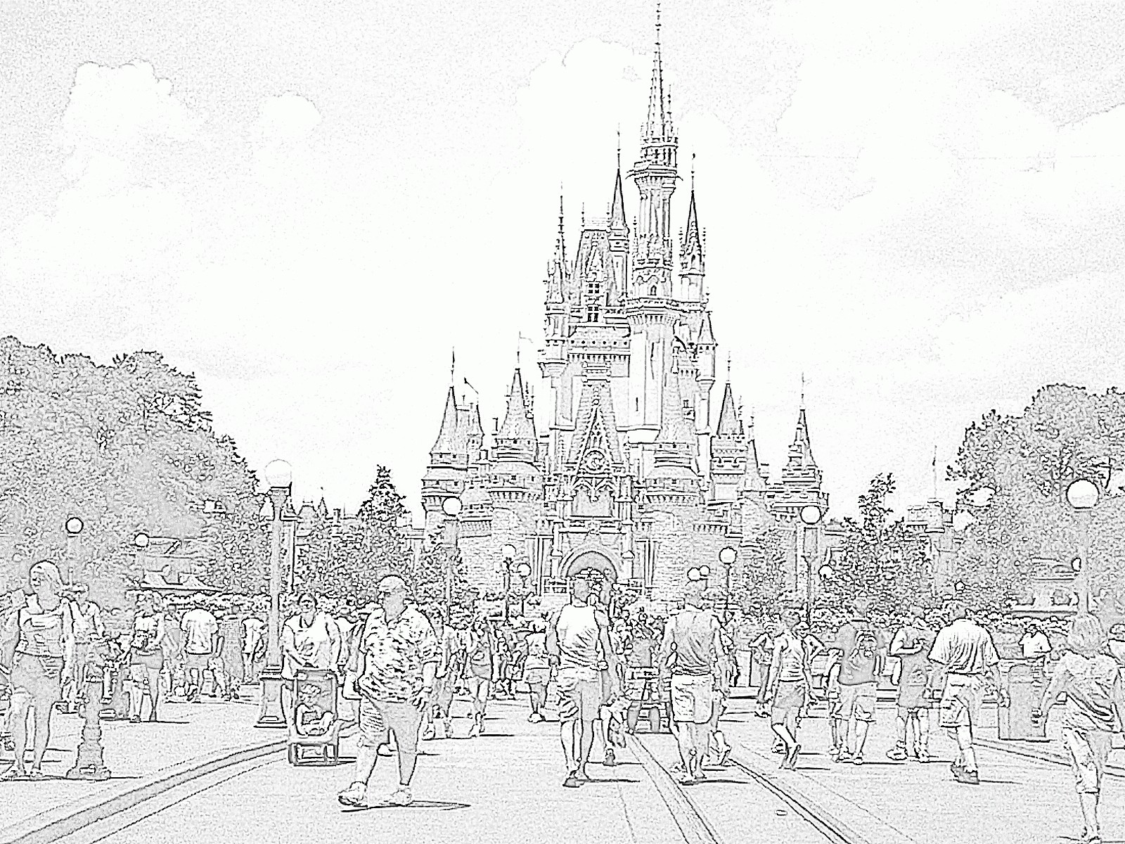 Download Disney Castle Sketch at PaintingValley.com | Explore collection of Disney Castle Sketch