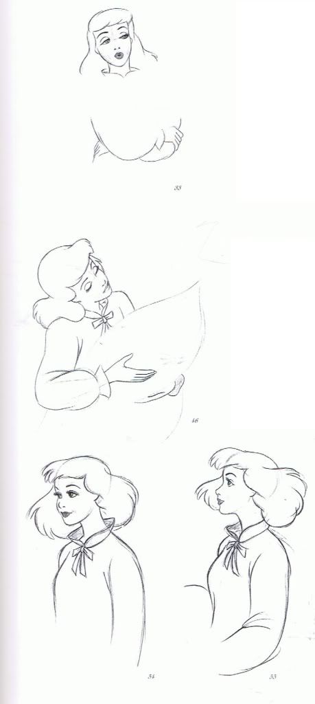 459x1024 Les Heroines Disney - Disney Cinderella Sketches