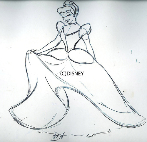 500x486 The Art Of The Disney Princess Unused Concepts - Disney Cinderella Sketches