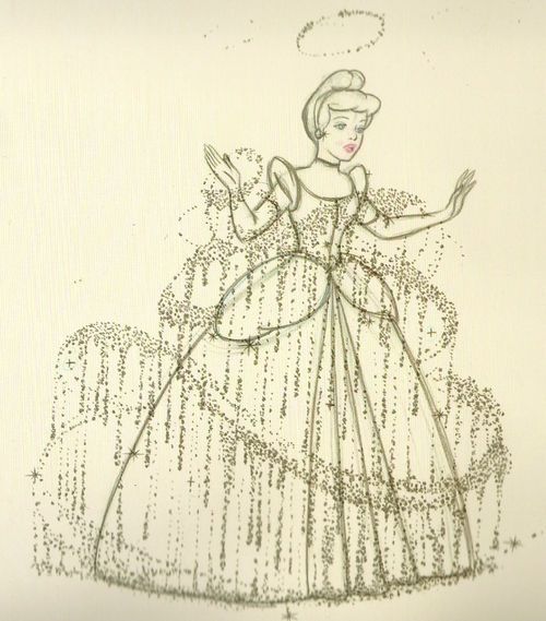 500x569 One Of My Favorite Disney Characters As A Little Girl - Disney Cinderella Sketches