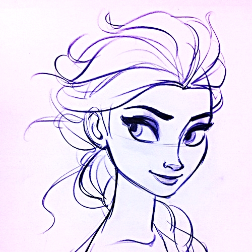 500x500 Disney Princess Afbeeldingen Disney Princess Sketches - Disney Elsa Sketch