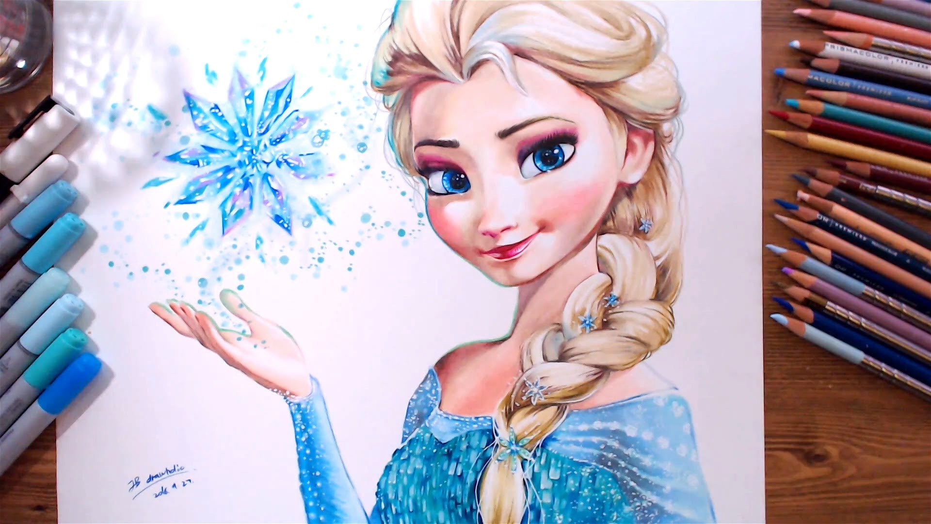 1920x1080 Drawing Elsa (Frozen) Drawholic - Disney Elsa Sketch