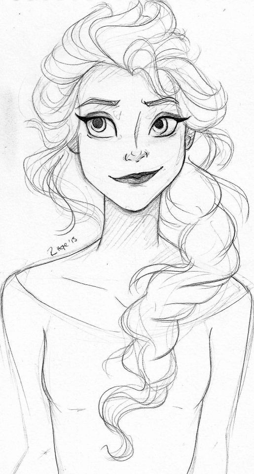 515x960 Elsa Sketch Art Drawings, Art And Sketches - Disney Elsa Sketch