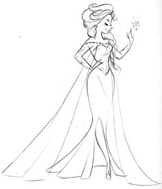 236x276 How To Draw Elsa From Frozen Diy Amp Craft Ideas - Disney Elsa Sketch