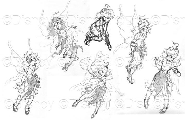 709x459 The Art Of Disney Fairies Sketches By Denise Shimabukuro - Disney Fairies Sketches