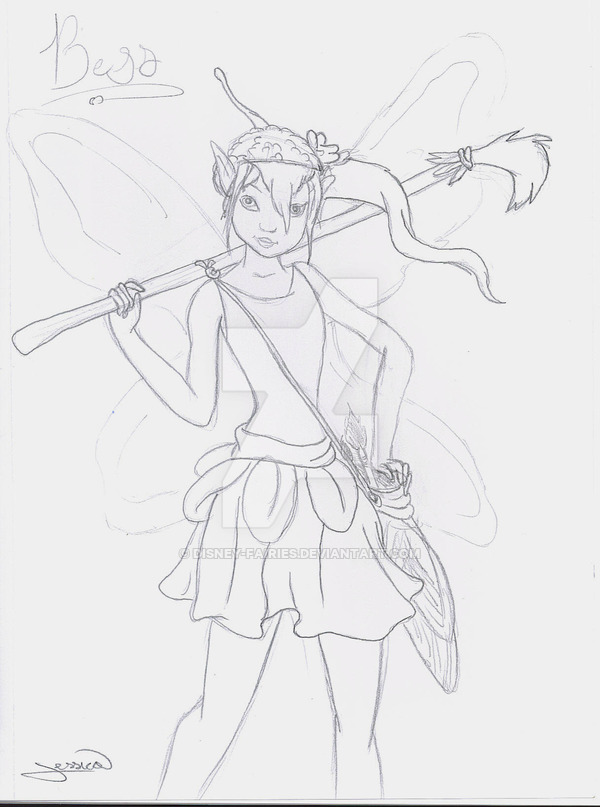 600x807 Bess By Jesserayus By Disney Fairies - Disney Fairies Sketches