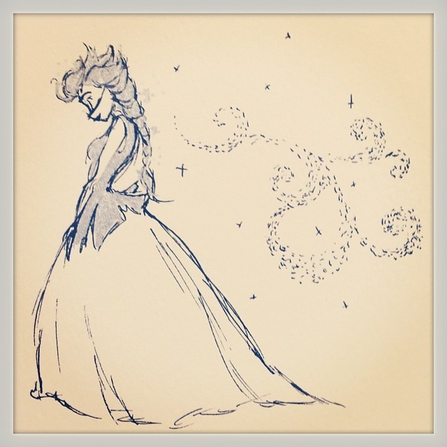 640x640 Doodleblog Of Samantha Dodge Bedtime Doodle ) - Disney Frozen Elsa Sketch