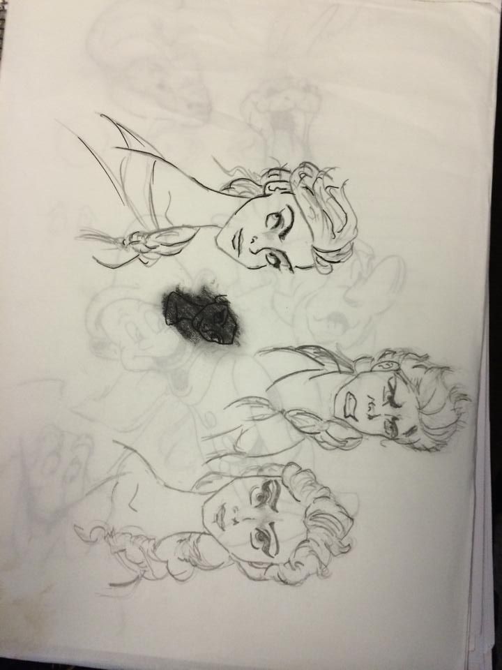 720x960 Elsa Production Sketching - Disney Frozen Sketches