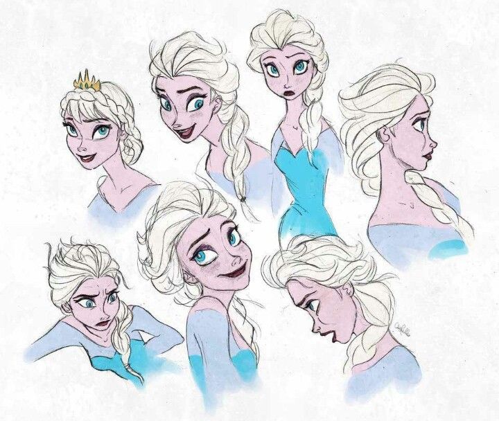 720x608 Queen Elsa - Disney Frozen Sketches