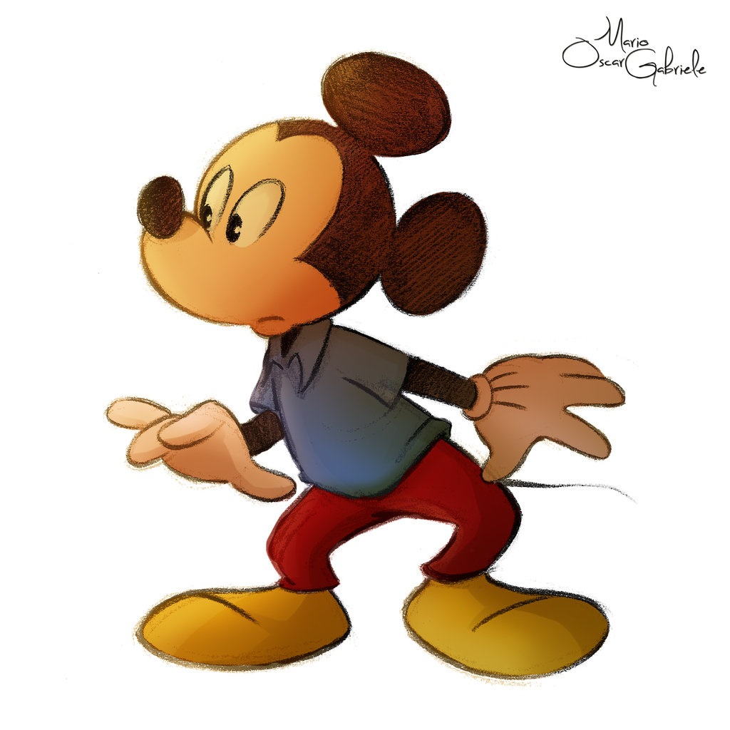 1024x1024 Mickey Mouse Sketch 2 By Mariooscargabriele - Disney Mickey Mouse Sketch