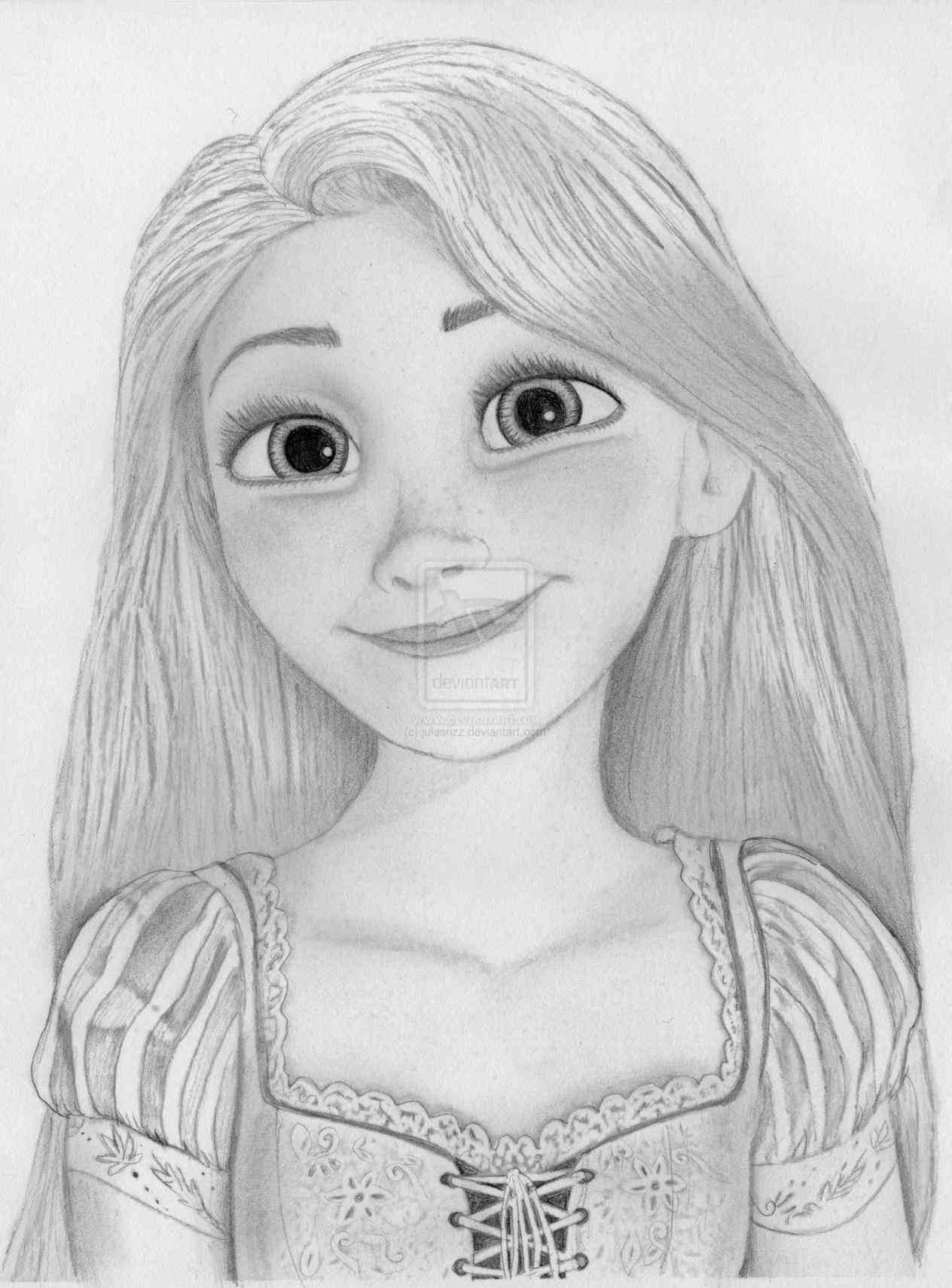 Disney Princess Pencil Drawing For Kids Bestpencildrawing