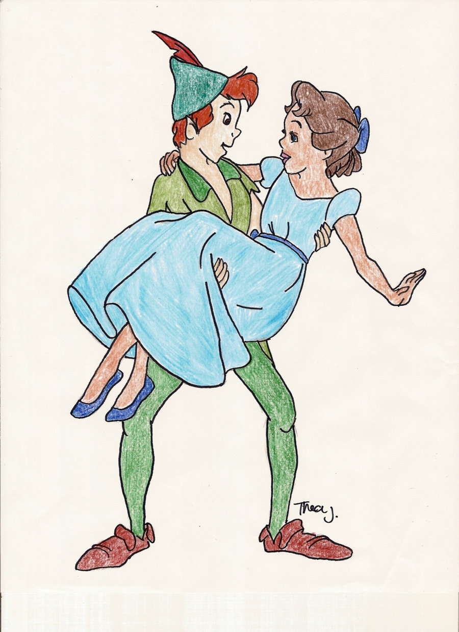 900x1238 Peter Pan And Wendy By Theodosiagrace - Disney Peter Pan Sketches