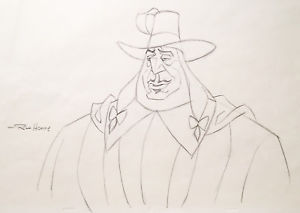 300x213 1995 Disney Pocahontas Governor Ratcliffe Signed Original - Disney Pocahontas Sketch