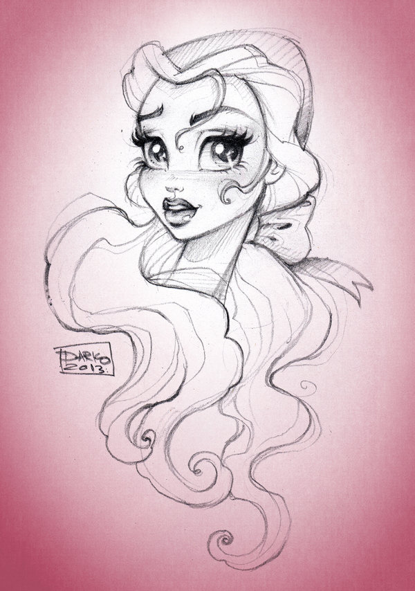 600x854 Disney Princess Belle My Fast Sketch Illustration Of - Disney Princess Belle Sketch