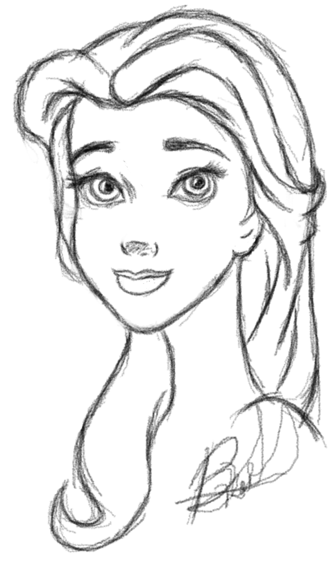 1088x1856 Disney Prinzessin Bilder Belle Sketch Hd Hintergrund And - Disney Princess Belle Sketch