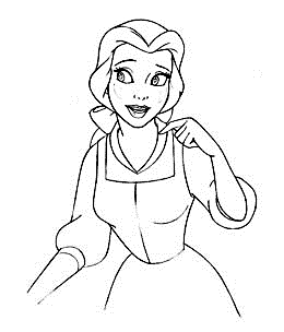 260x304 Personnages De Walt Disney Images Walt Disney Sketches - Disney Princess Belle Sketch
