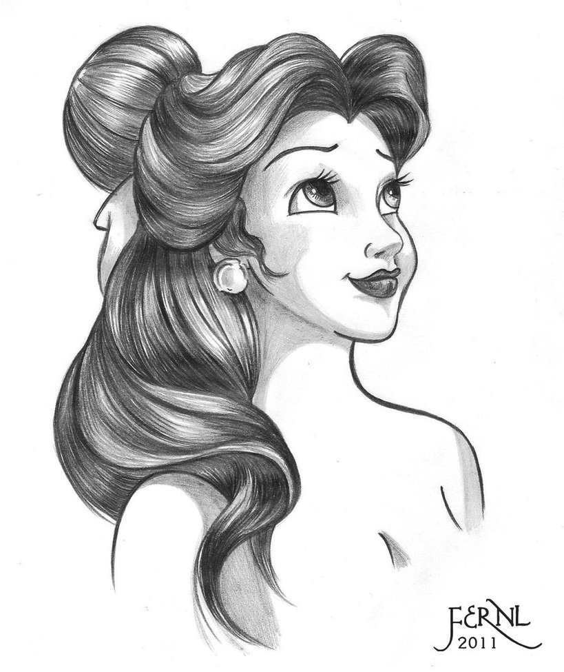 Disney Princess Belle Sketch at Explore collection