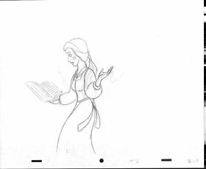 300x245 Disney Animation Art Production Drawing Prop Princess Belle Beauty - Disney Princess Belle Sketch