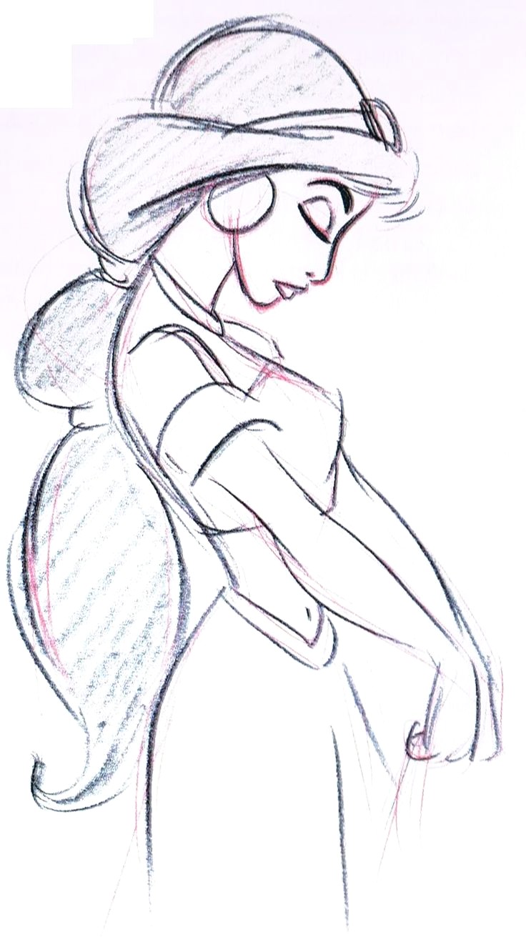 Easy Princess Pencil Drawing