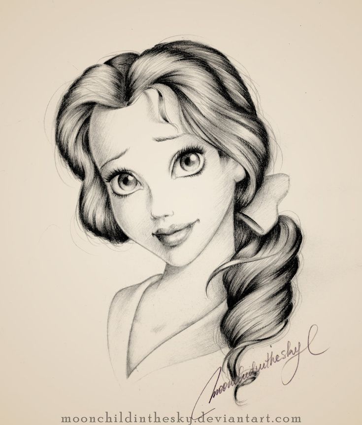 Disney Princess Pencil Sketch at PaintingValley.com | Explore ...