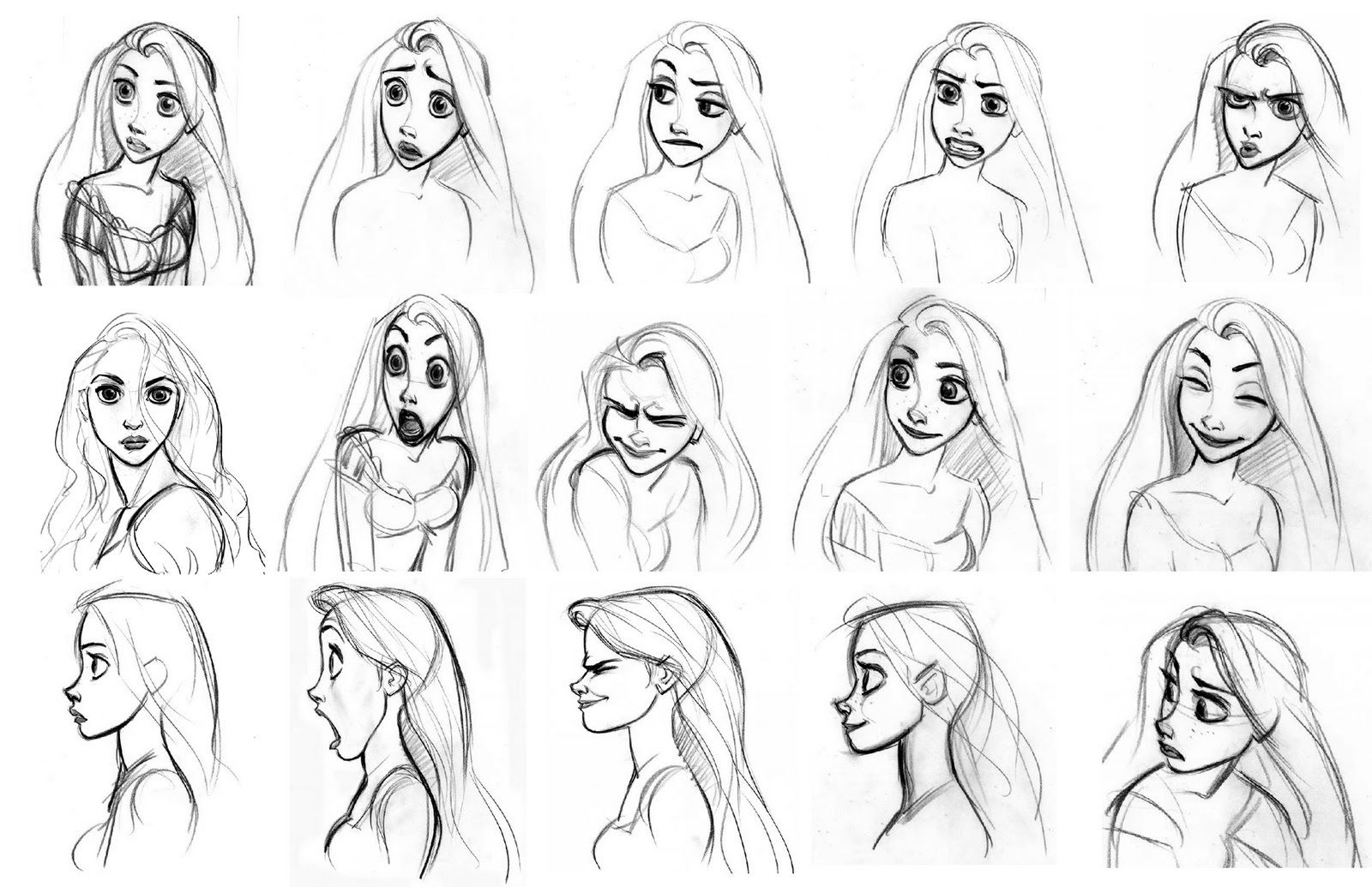 1600x1035 Photo Of Rapunzel Sketch For Fans Of Disney Sketches. Emotions - Disney Rapunzel Sketches