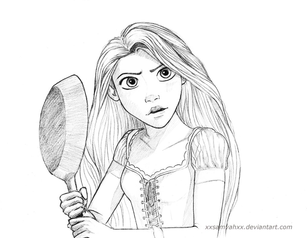 1016x786 Rapunzel Sketch By Xxsamyahxx - Disney Rapunzel Sketches