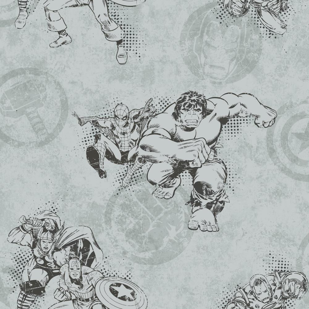 1000x1000 York Wallcoverings Disney Kids Iii Marvel Avengers Wallpaper - Disney Sketch Wallpaper