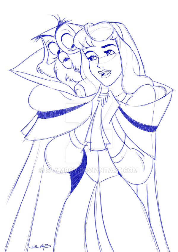 600x851 Sleeping Beauty Sketch By Slamboy - Disney Sleeping Beauty Sketch