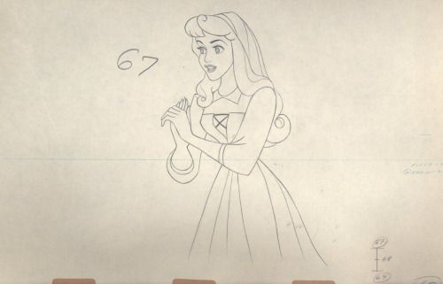 500x321 Walt Disney Sleeping Beauty Sketches - Disney Sleeping Beauty Sketch
