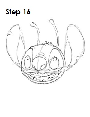 300x388 How To Draw Stitch - Disney Stitch Sketch