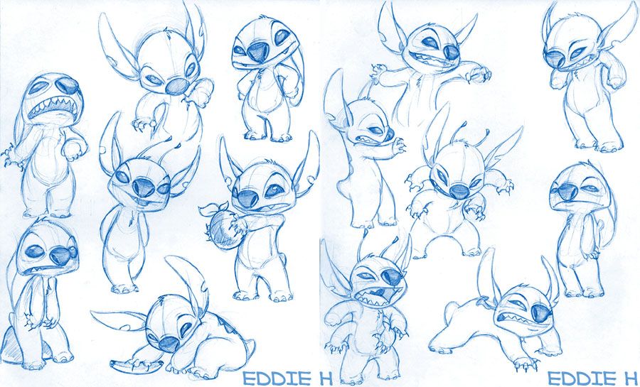 900x545 Pin By George Tsipos On Character Design Sketches - Disney Stitch Sketch