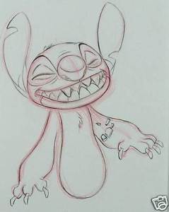 239x300 Disney Original Drawing Art - Disney Stitch Sketch