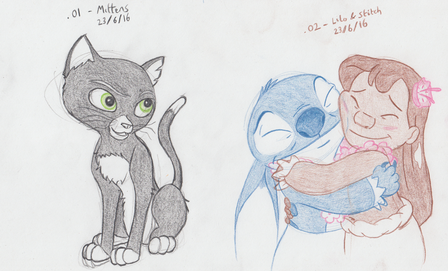 910x551 Disney Sketch Practice 01 - Disney Stitch Sketch