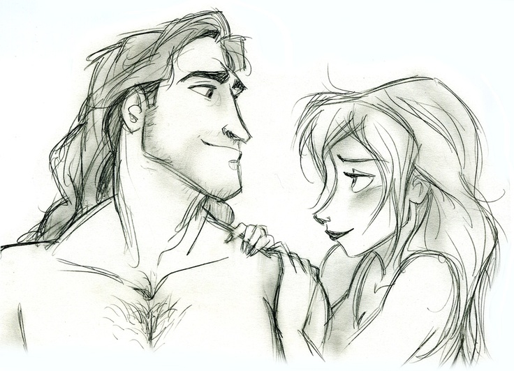 736x532 Tarzan Drawing, Pencil, Sketch, Colorful, Realistic Art Images - Disney Tarzan Sketches