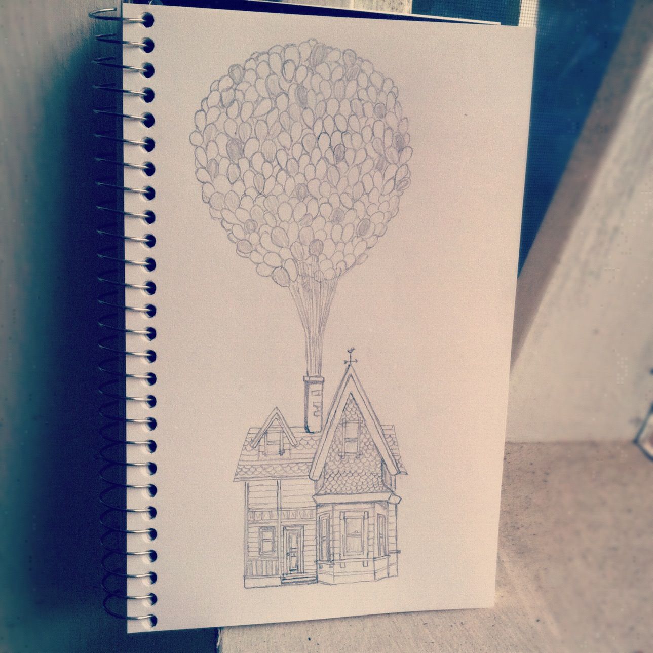 1289x1289 The Up House Drawn In Pencil - Disney Up Sketch