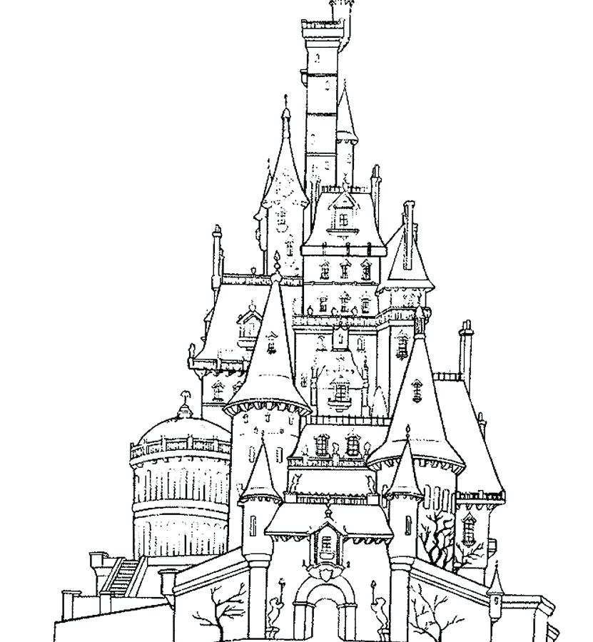 831x900 Disney Castle Coloring Pages Printable 2189802 - Disney World Castle Sketch