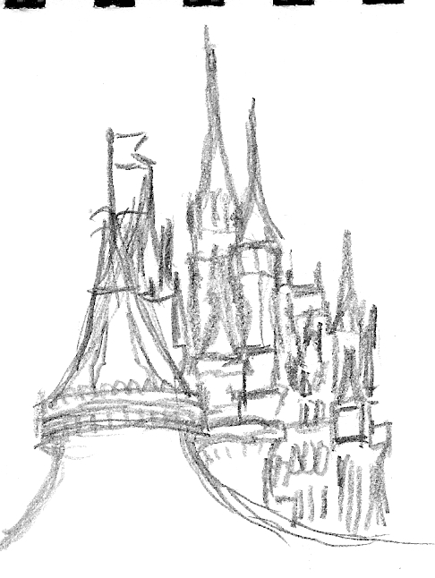 486x646 Disney World Castle Outline Desktop Backgrounds For Free - Disney World Castle Sketch
