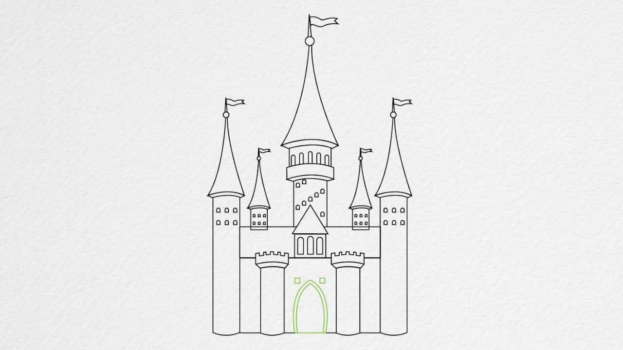 Disney World Castle Sketch at Explore collection