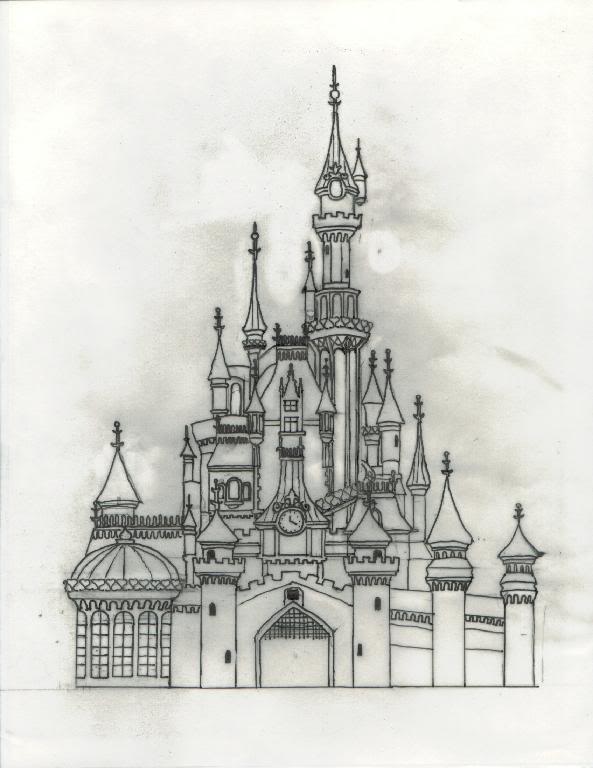593x768 What Castle Would Disney Use For The Third Us Resort - Disney World Castle Sketch