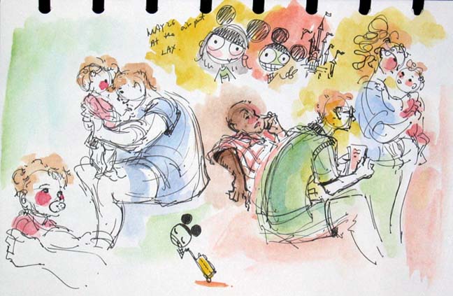 648x423 Disney World Sketches Ice Cream Monster Toon Cafe - Disney World Sketch