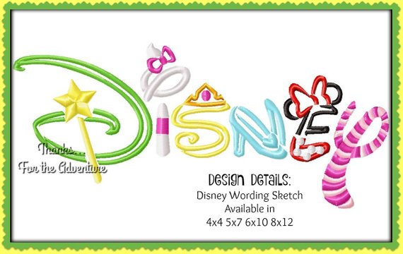 570x360 Walt Disney World Disneyland Word Wording Tinker Bell Sketch Etsy - Disney World Sketch
