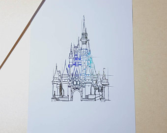 340x270 Disneyland Castle Etsy - Disneyland Castle Sketch