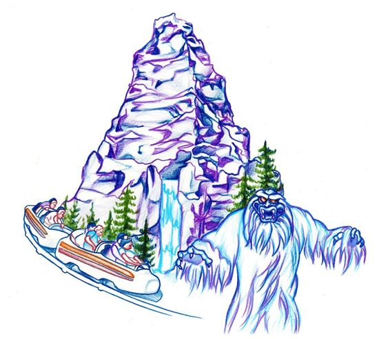 550x491 New Park Icon Sketch Collection Debuts - Disneyland Castle Sketch