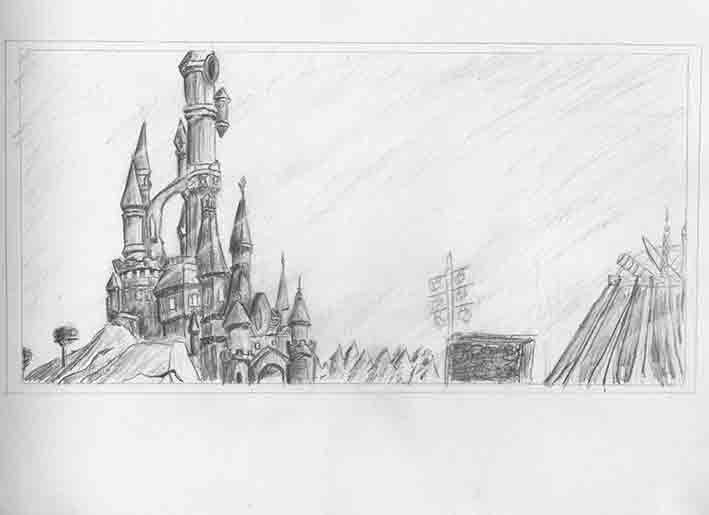 709x515 Cinderella Castle Disneyland Paris Lunchbreak Sketch Maik - Disneyland Castle Sketch