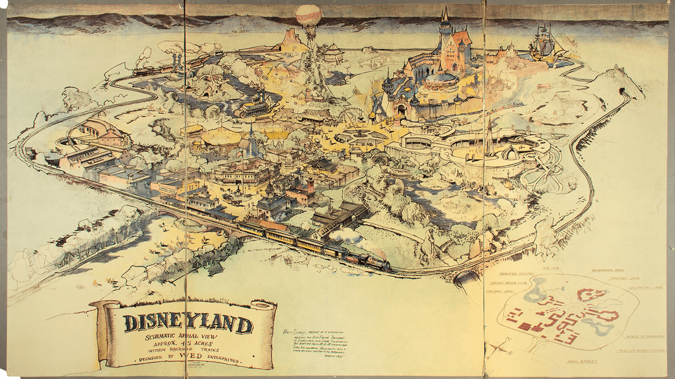 1382x776 Rediscovered Map Of Disneyland Hand Drawn By Walt Himself Up For - Disneyland Sketch