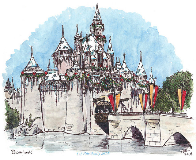 640x524 The Happiest Place On Earth Urban Sketchers - Disneyland Sketch