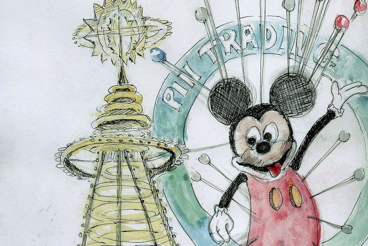 1240x830 Disneyland Sketches 2000 2004 In Memory Of Dan Filtz, Resinartist - Disneyland Sketch