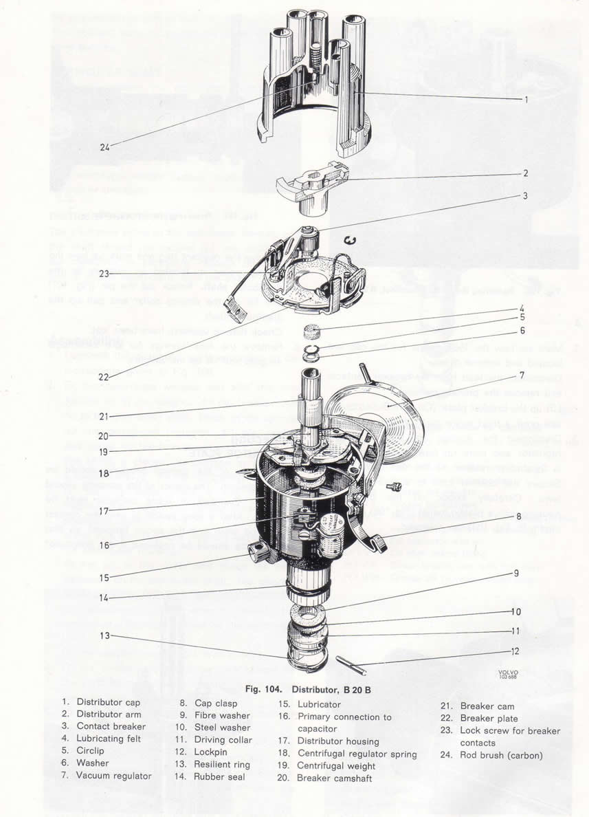 857x1188 Restoration Volvo 122s 1969 Tuning The Volvo B20b Engine - Distributor Sketch