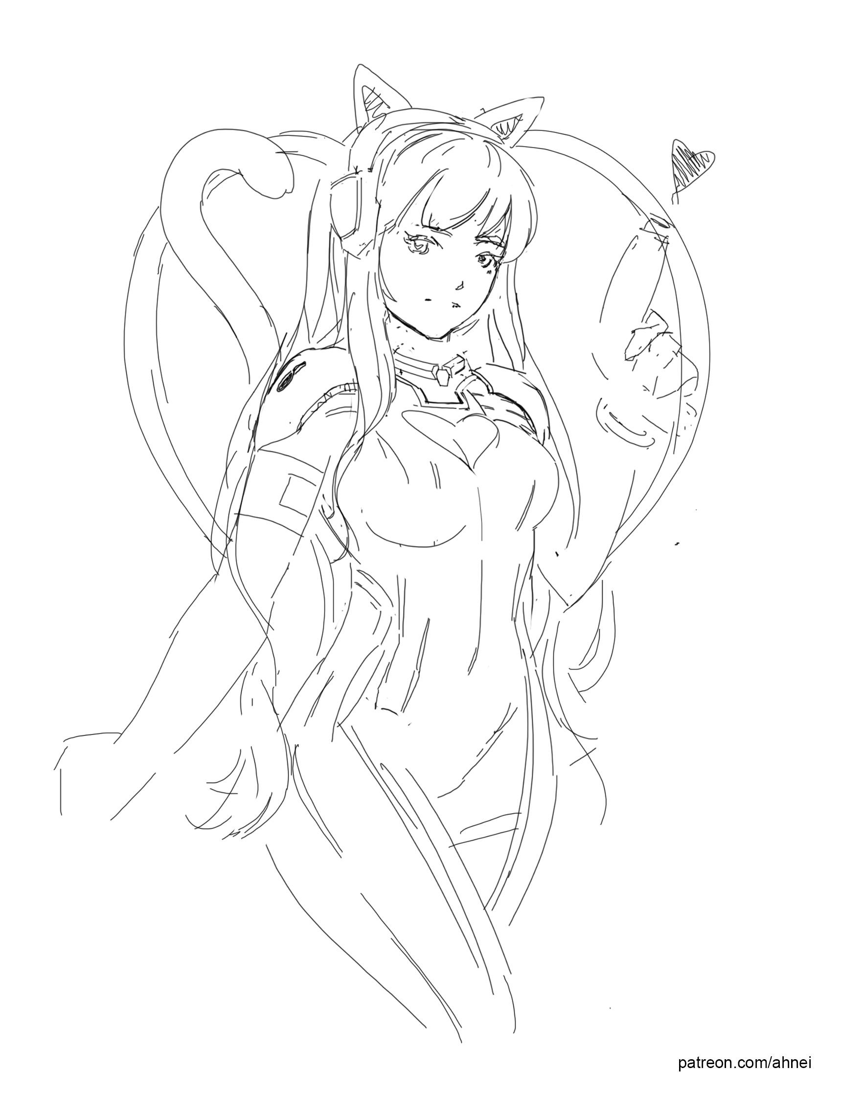 1719x2233 Ahneidraws Diva Overwatch Valentines Sketch - Diva Sketch