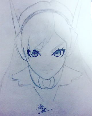 320x400 D.va Fanart By Me - Diva Sketch